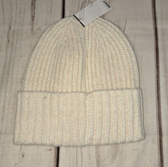 Mix It Cream Metallic Beanie Cap Hat - Picture 1 of 10